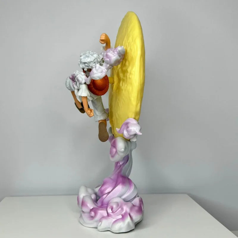 One Piece Anime Figures Nika Sun God 5 Gear Luffy Flying To The Moon Model GK Statue Glowing Trendy Collectible Ornament Gifts